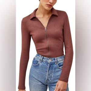 NWT The Reformation Griet Top in Cinnamon